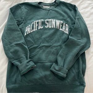 PacSun Green 'Pacific Sunwear' Crewneck Sweatshirt